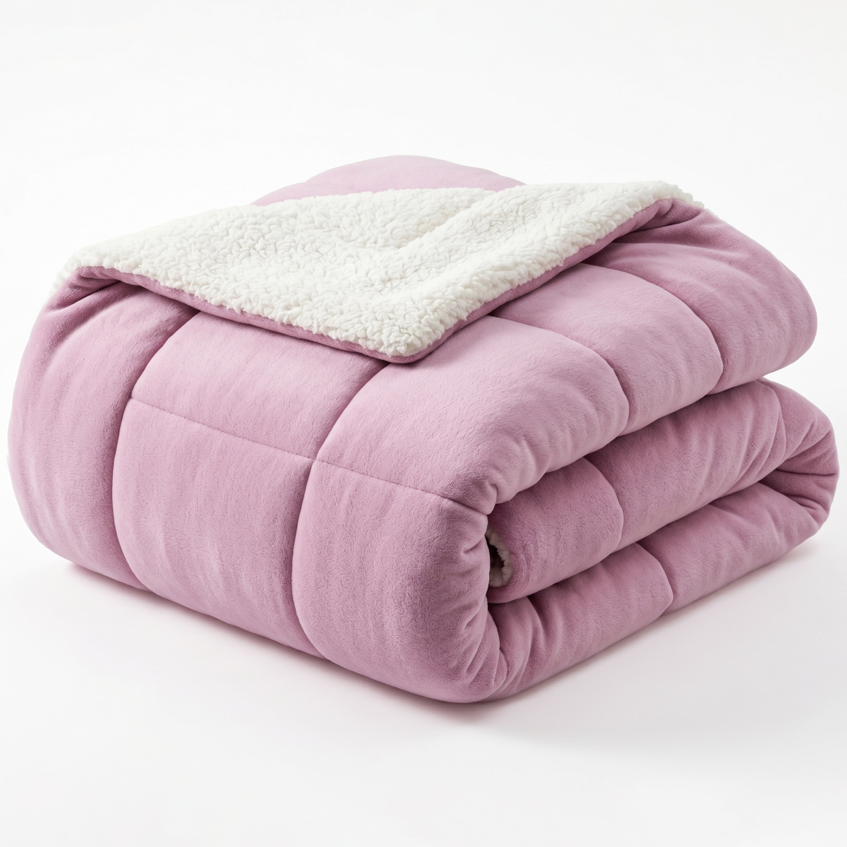 Coberdrom King 180 Gramas 2,40m x 2,50m Fleece C/ Sherpa Canesoft - Rosa
