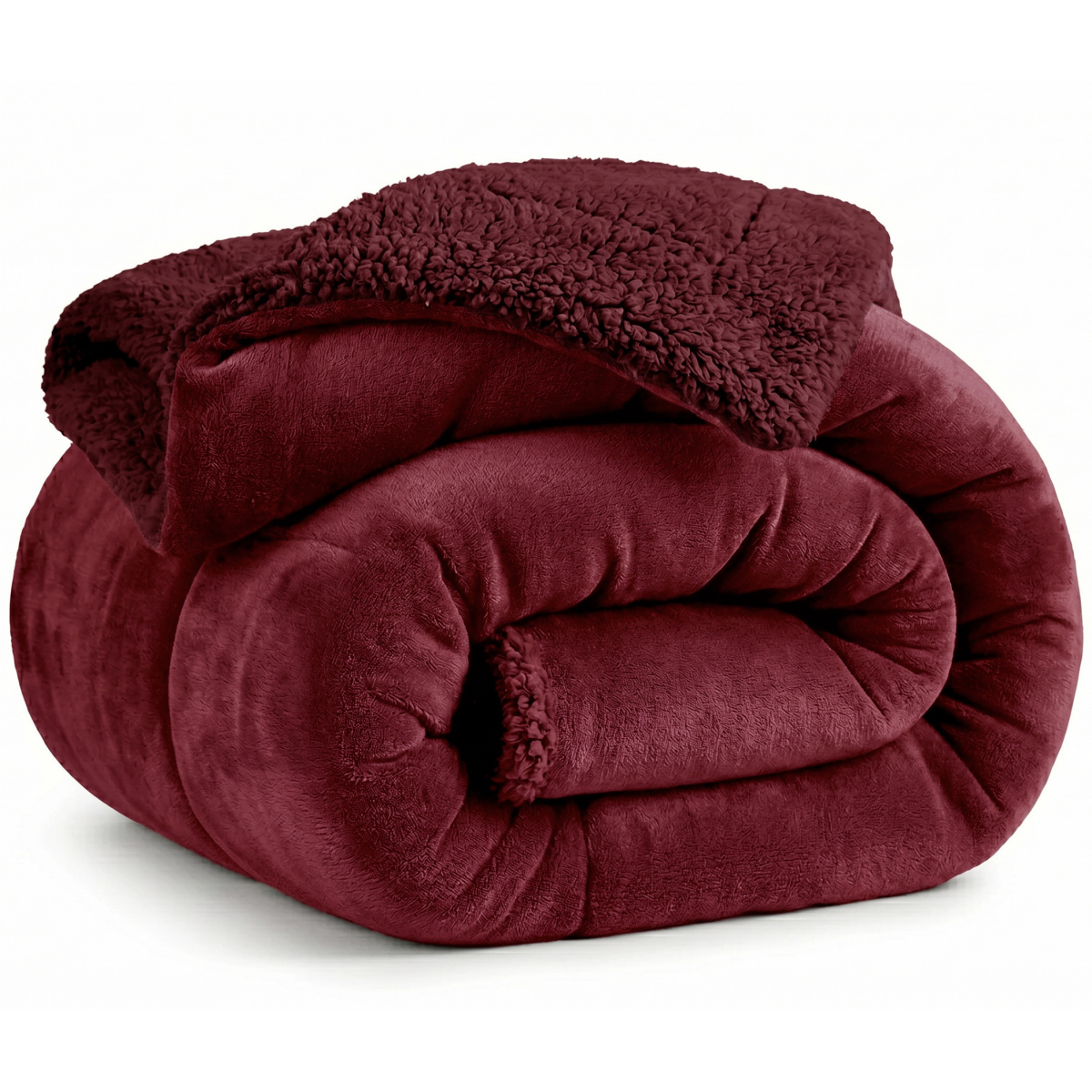 Coberdrom Queen 180 Gramas 2,20m x 2,40m Fleece C/ Sherpa Alaska - Marsala