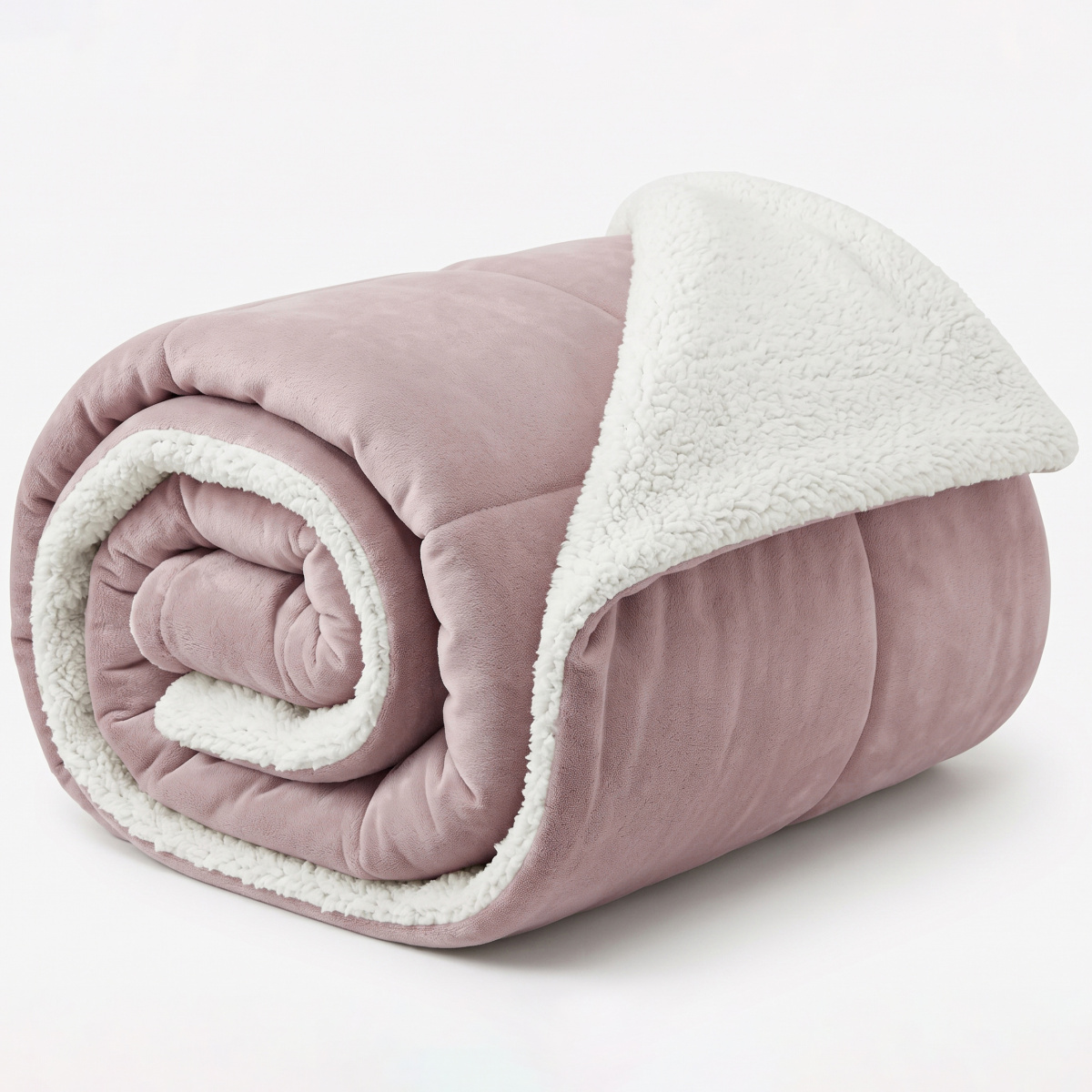 Coberdrom Queen 180 Gramas 2,20m x 2,40m Fleece C/ Sherpa Aspen - Malva