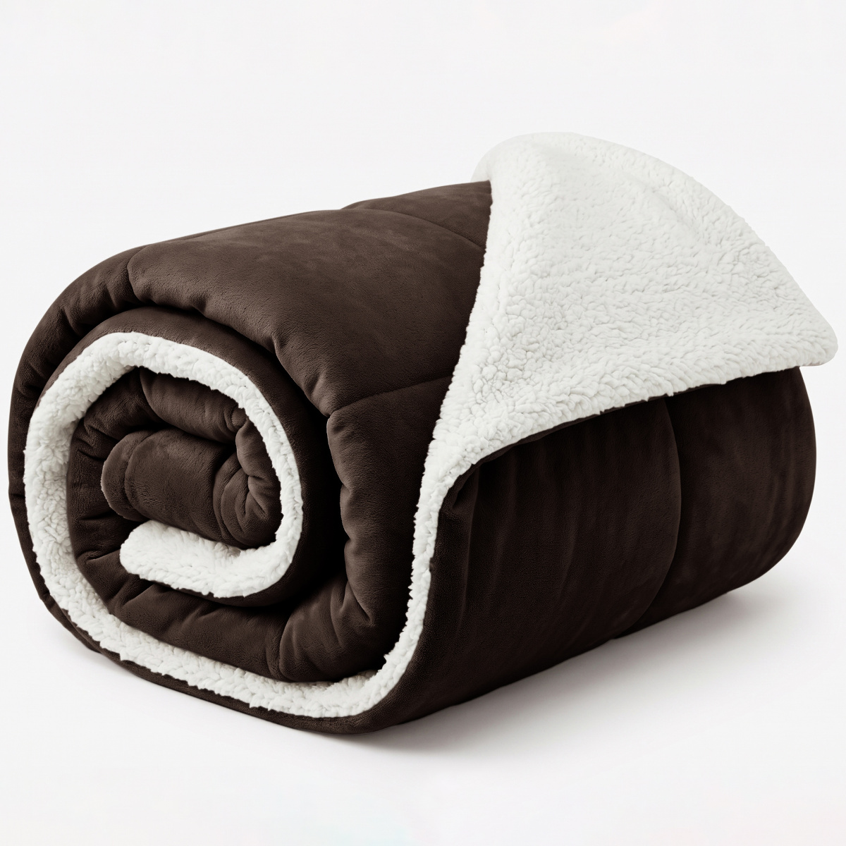 Coberdrom Queen 180 Gramas 2,20m x 2,40m Fleece C/ Sherpa Aspen - Tabaco