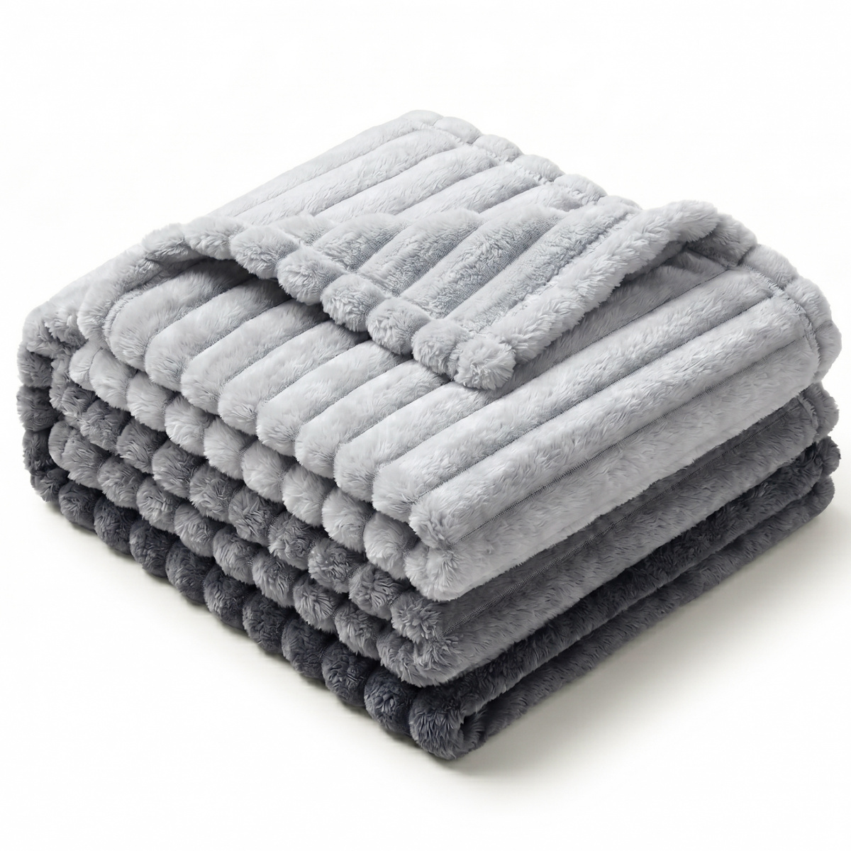 Cobertor Manta Casal Queen King 320 Gramas Extra Macio Colorê 2,20m x2,40m - Chumbo