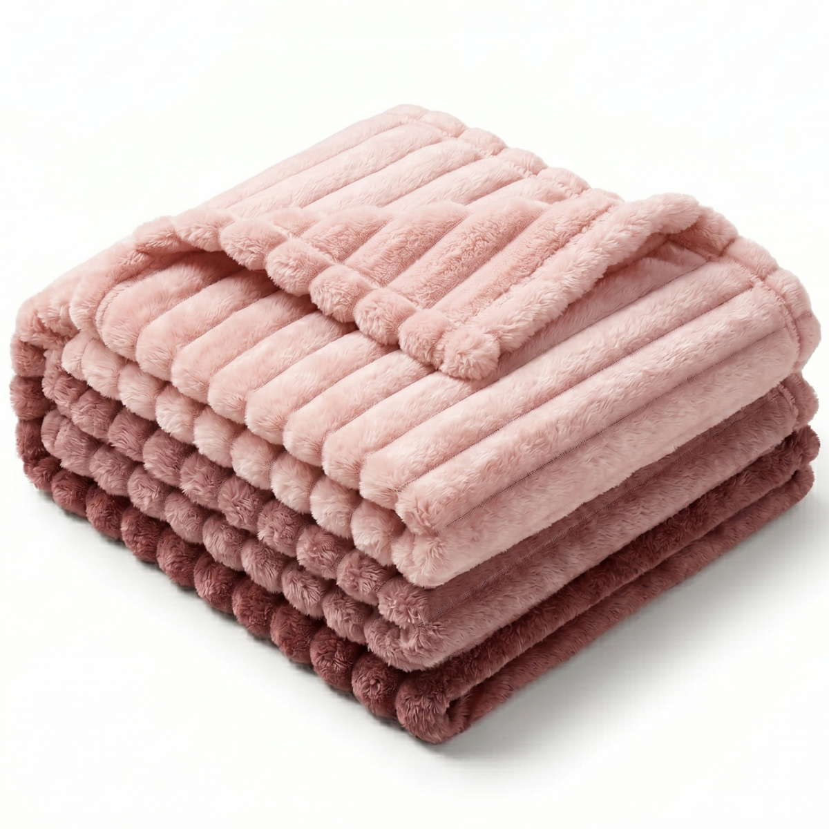 Cobertor Manta Casal Queen King 320 Gramas Extra Macio Colorê 2,20m x2,40m - Rosê