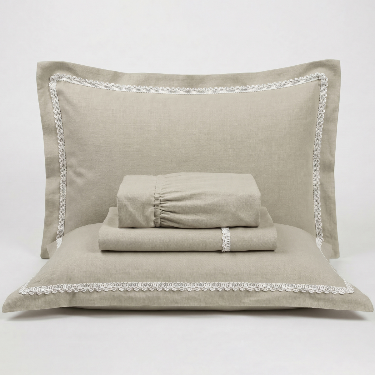 Jogo Cama Queen Toque de Fibra de Bambu 400 Fios Fiori 4 Peças - Champagne