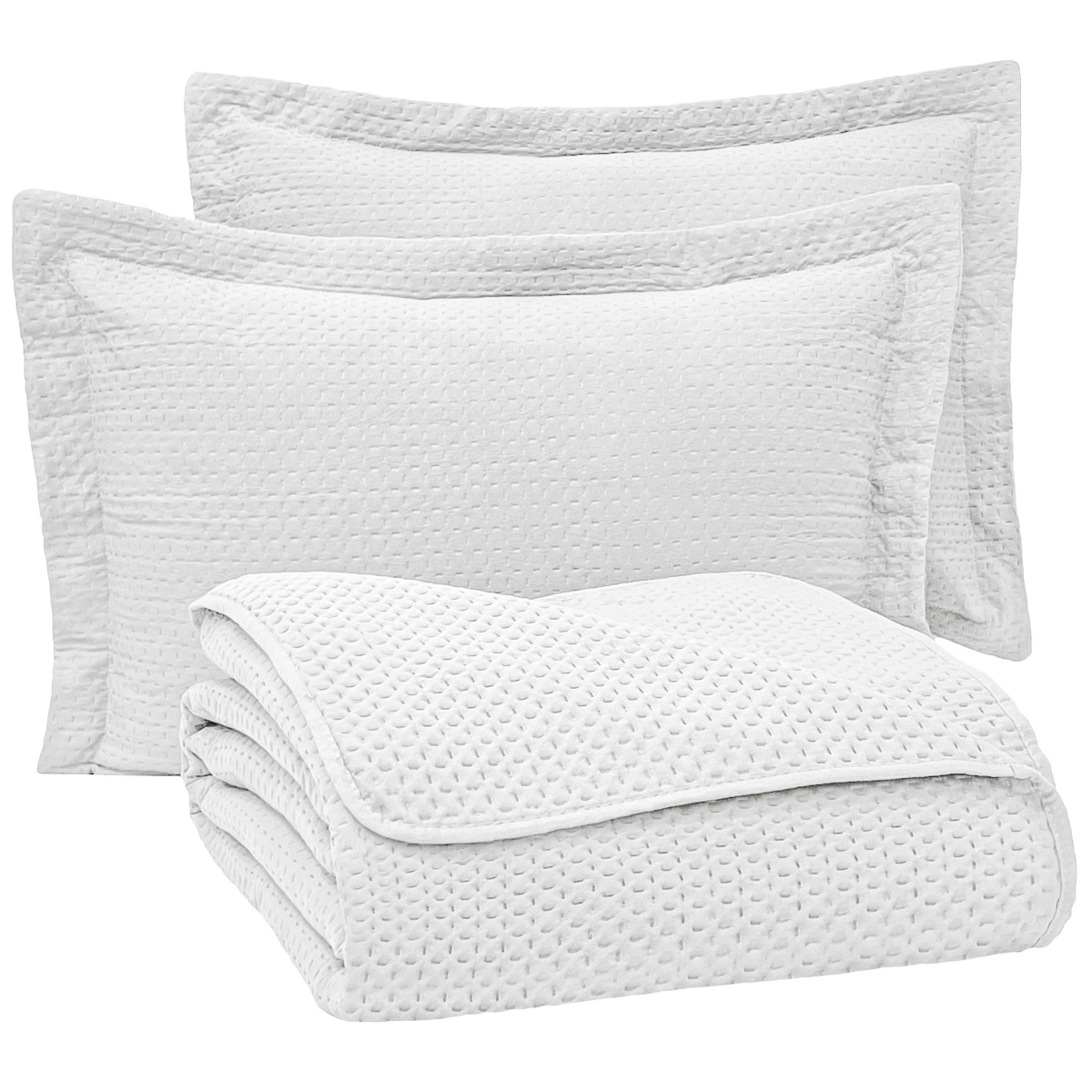 Cobre Leito Casal Padrão Percal 200 Fios Extra Macio Matelado Victory 03 Peças - Branco