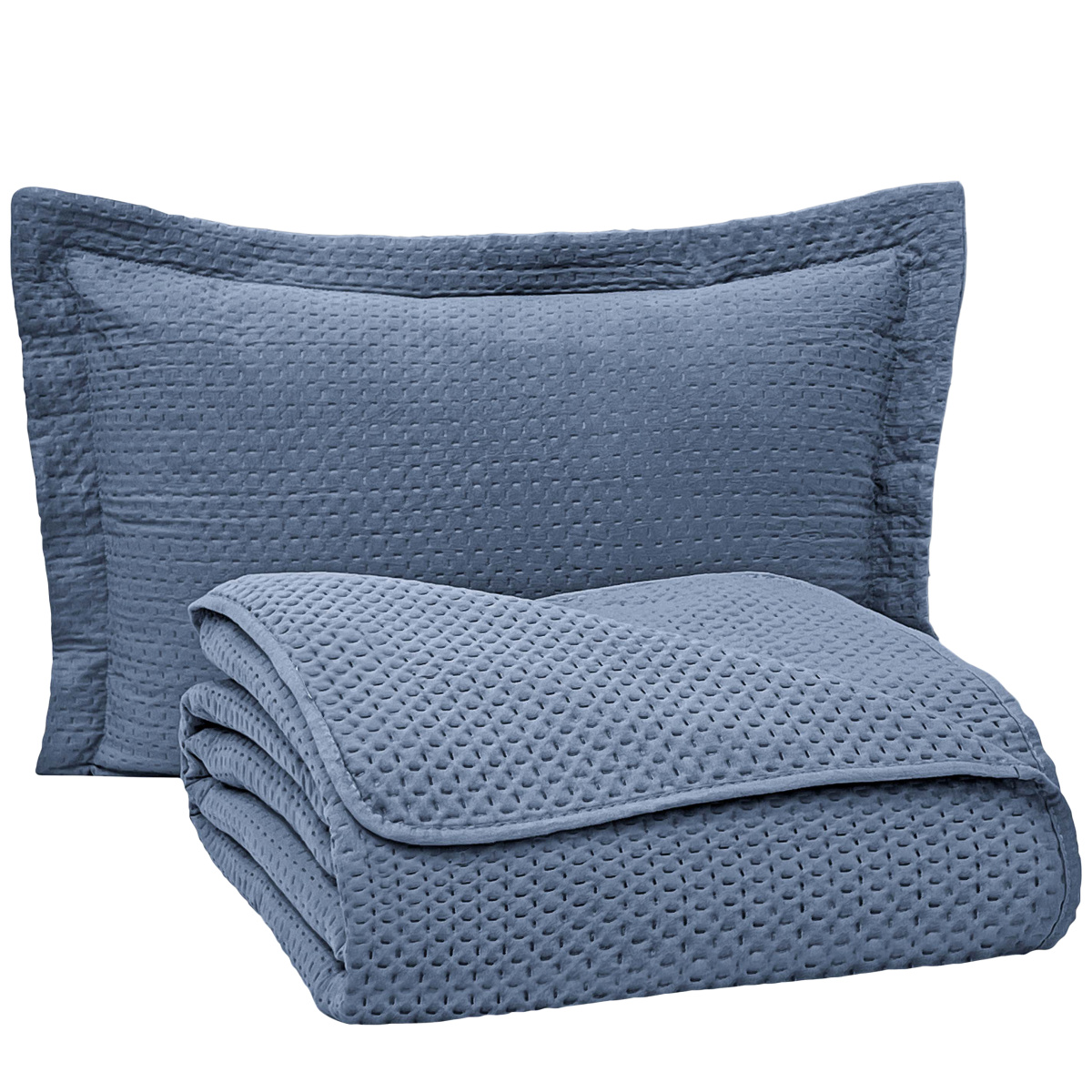 Kit Cobre Leito Percal 200 Fios Extra Macio Matelado Victory Solteiro 2 Peças - Azul