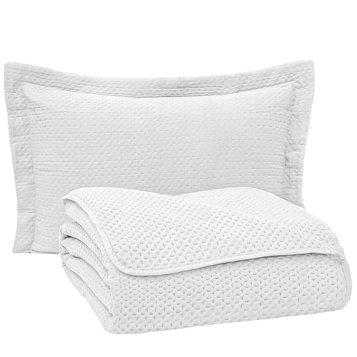 Cobre Leito Solteiro Percal 200 Fios Extra Macio Matelado Victory 2 Peças - Branco