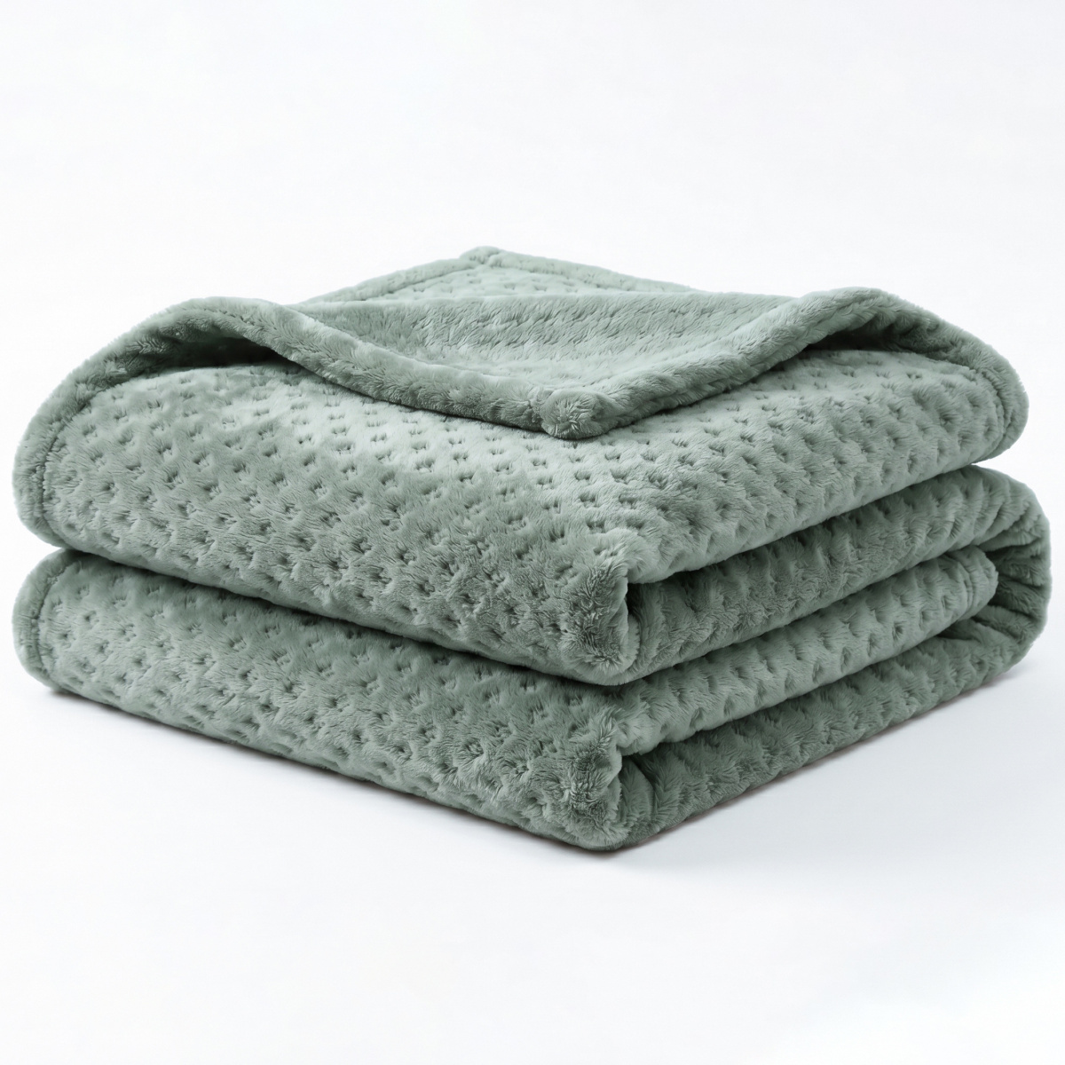 Manta Queen 260 Gramas Soft 2,20m x 2,40m Texturizada Fancy Star - Menta