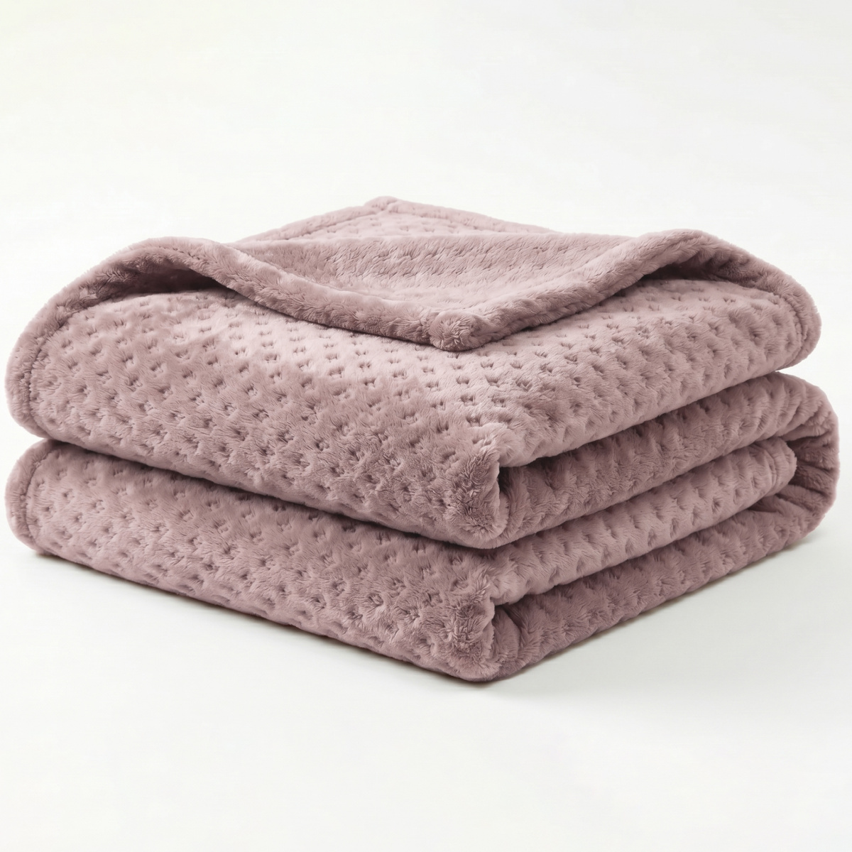 Manta Queen 260 Gramas Soft 2,20m x 2,40m Texturizada Fancy Star - Rose