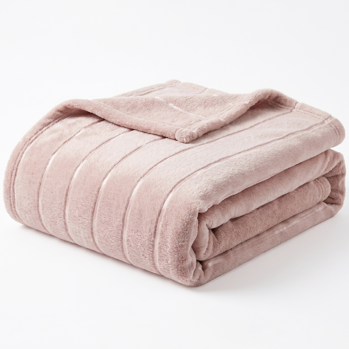 Manta Queen Listrada 180 Gramas Flannel Ultra Soft Paris - Rosê