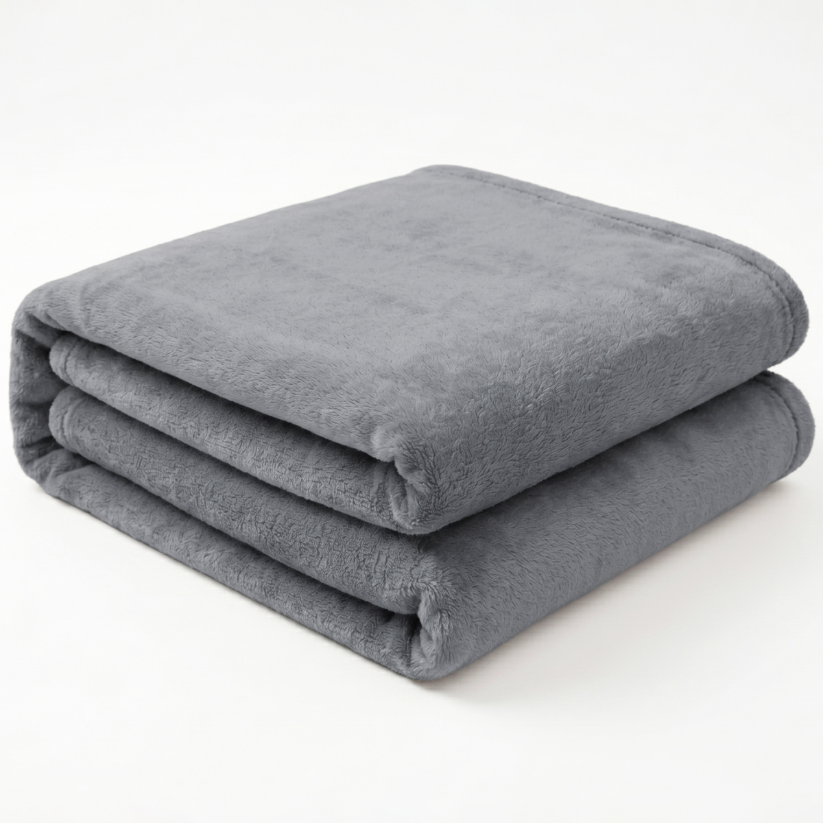 Manta Solteirão Casal 200 Gramas 2,20m x 1,80m Veludo Super Soft - Prata