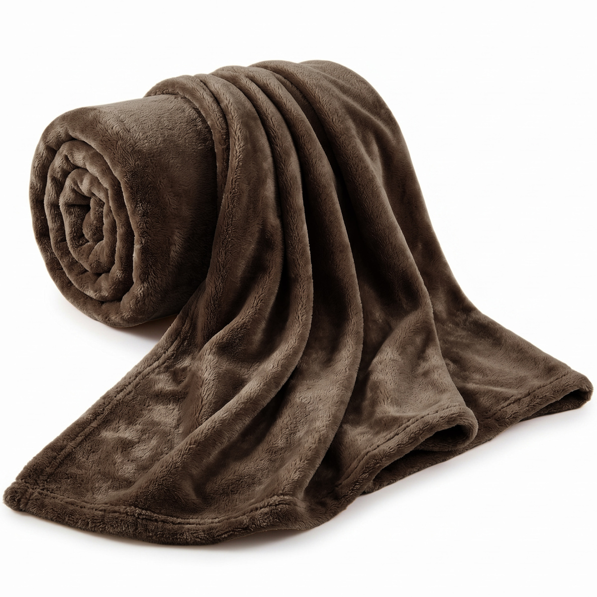 Manta Solteiro 2,20m x 1,60m Plush Texturada em Alto Relevo - Chocolate