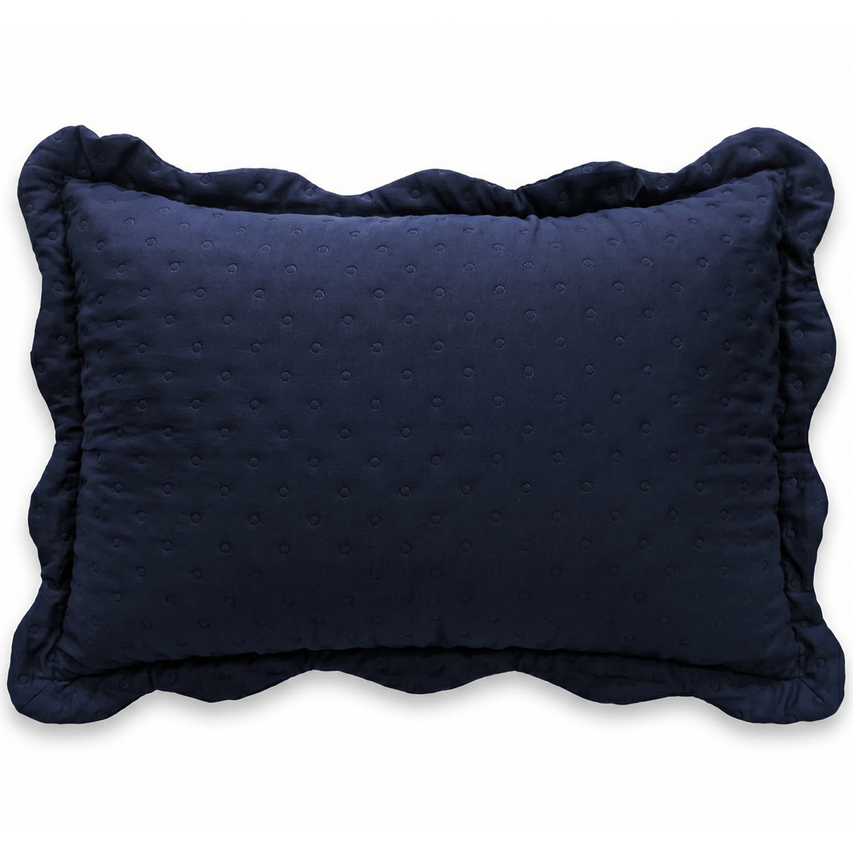 Porta Travesseiro Matelassê Percal 300 Fios Variados Avulso - Poa Azul