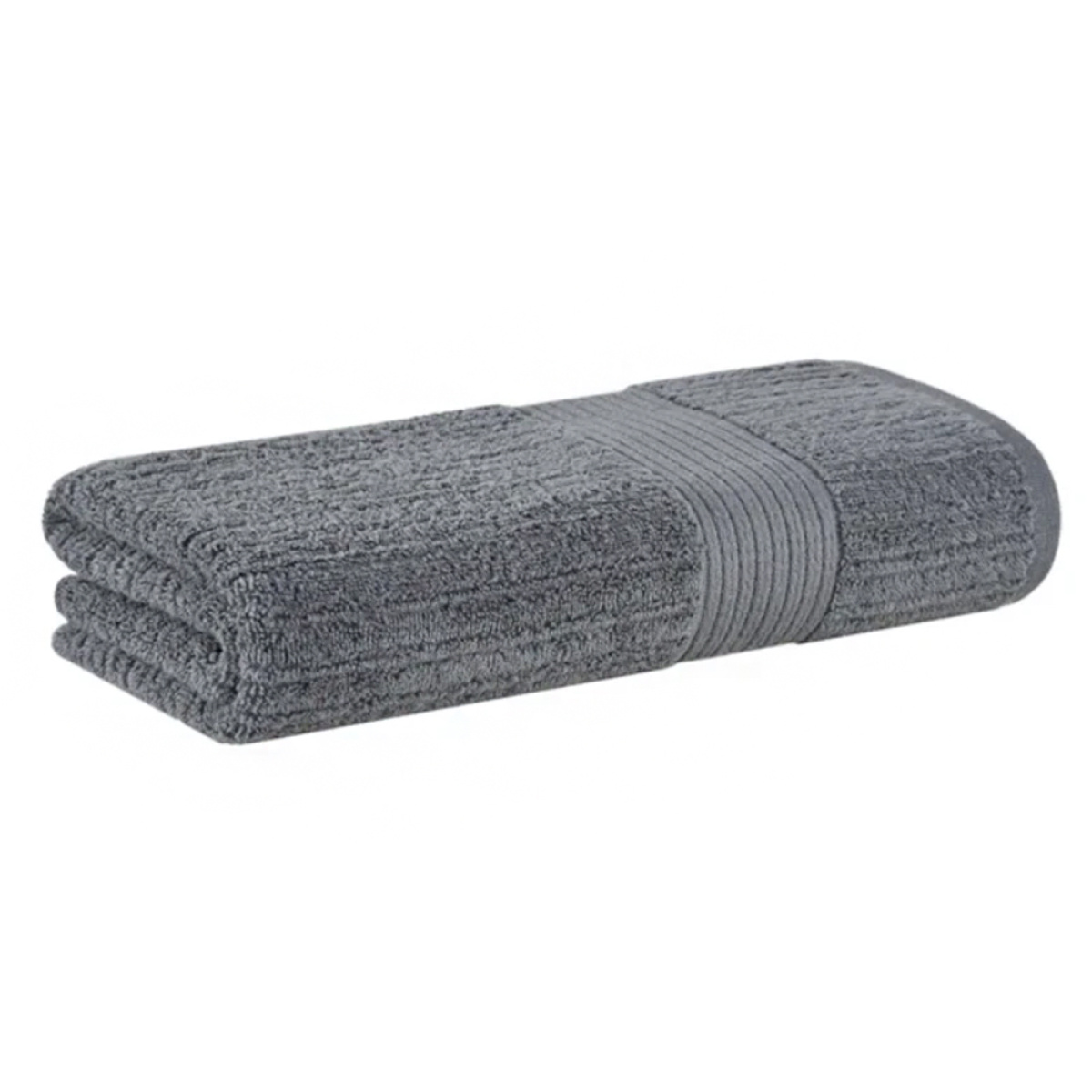 Toalha Banhão Buddemeyer 480 g/m² 100% Algodão Fio Penteado Canelado 1 Peça - Chumbo