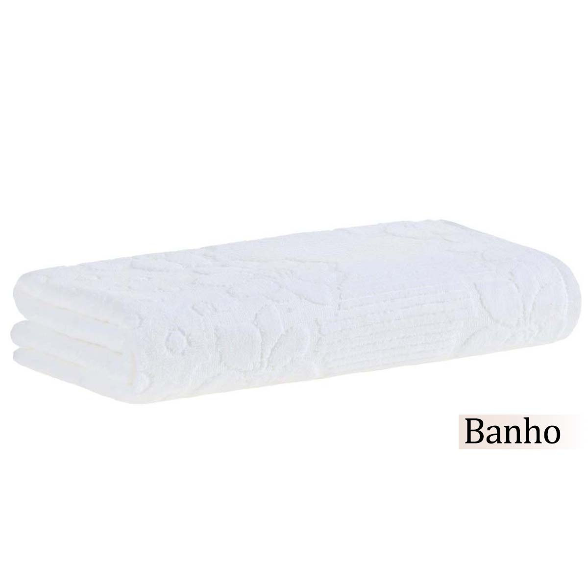 Toalha de Banho Buddemeyer 440 g/m² 100% Algodão Veludo Lollipop 1 Peça - Branco