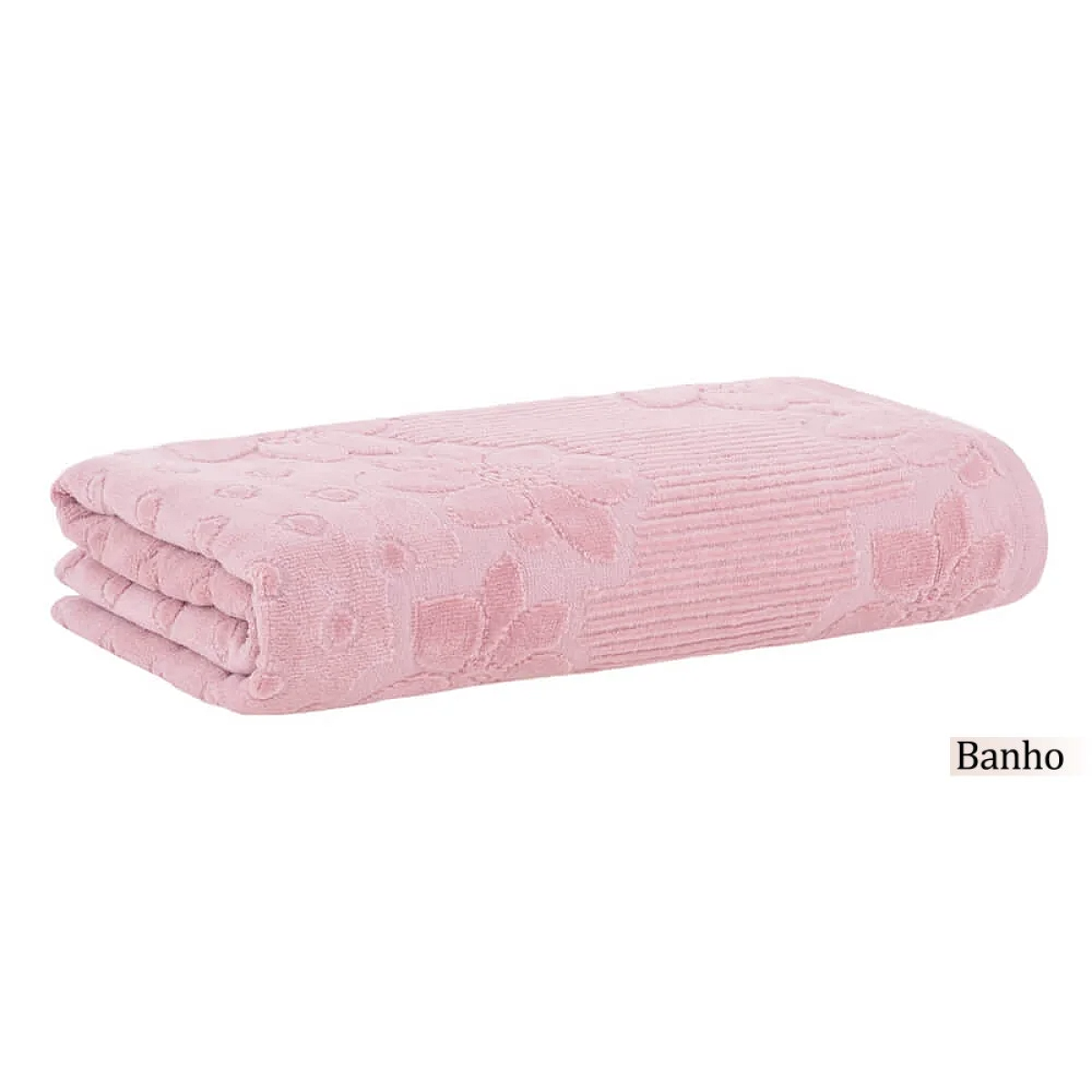 Toalha de Banho Buddemeyer 440 g/m² 100% Algodão Veludo Lollipop 1 Peça - Rose Nude