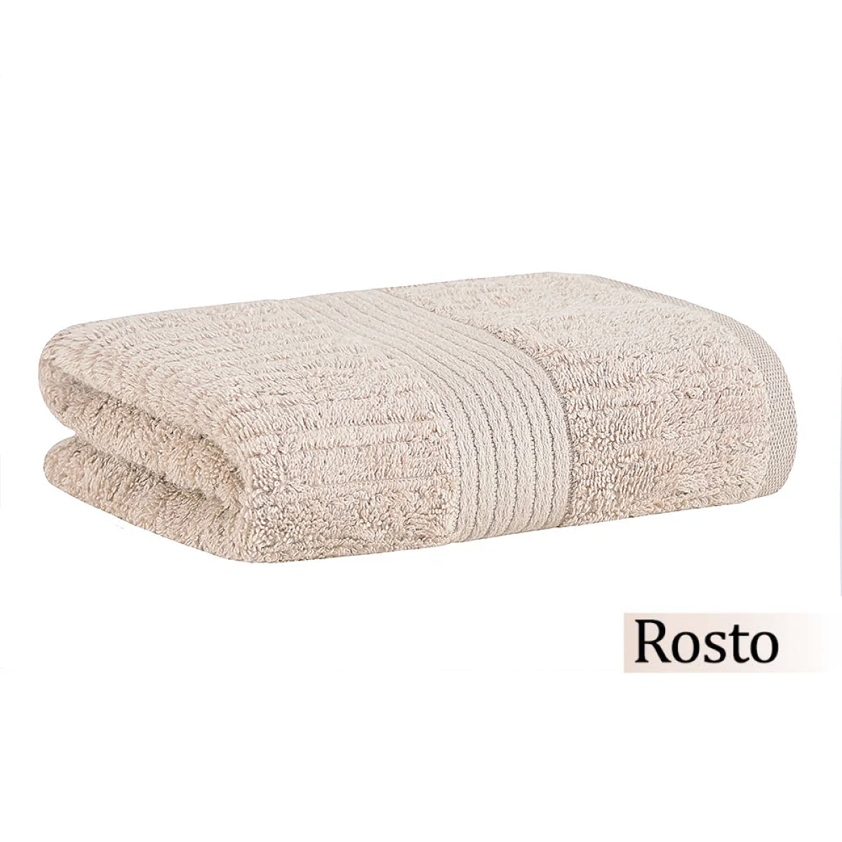 Toalha de Rosto Buddemeyer 480 g/m² 100% Algodão Fio Penteado Canelado 1 Peça - Castanho Claro