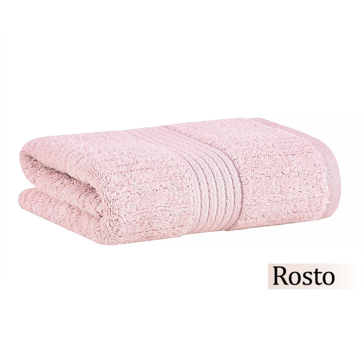 Toalha de Rosto Buddemeyer 480 g/m² 100% Algodão Fio Penteado Canelado 1 Peça - Rosa Chá